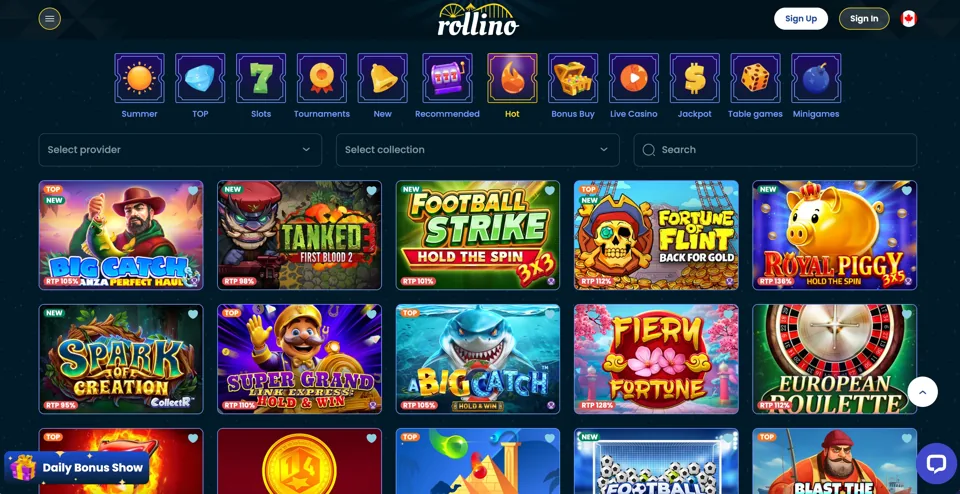 Rollino's Hot Games row