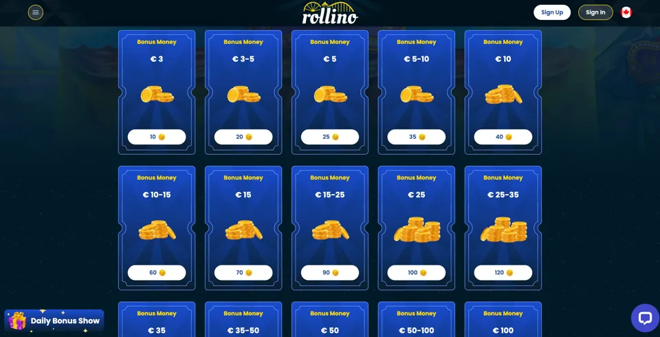 The Rollino loyalty shop