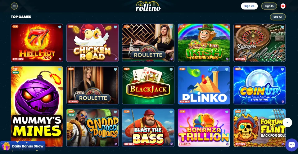 Top games at Rollino
